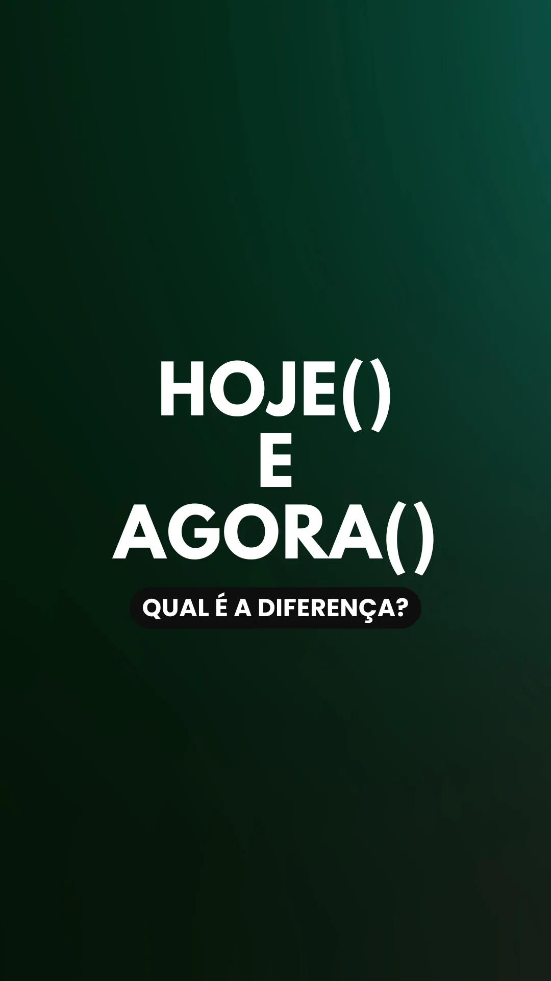 Capa do vídeo: HOJE() e AGORA(): insira data e hora atuais automaticamente