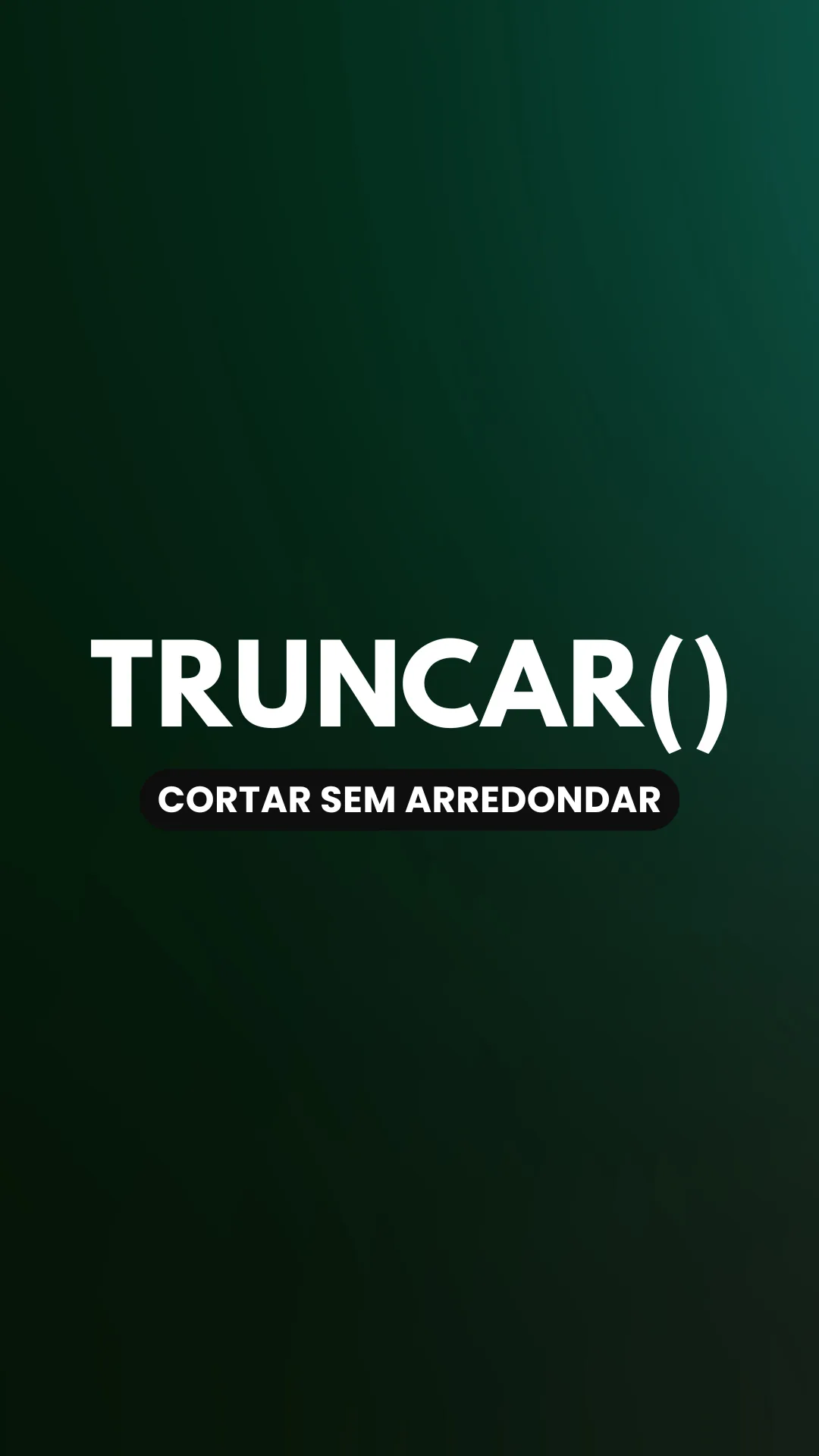 Capa do vídeo: ARRED() vs TRUNCAR(): remova decimais sem arredondar