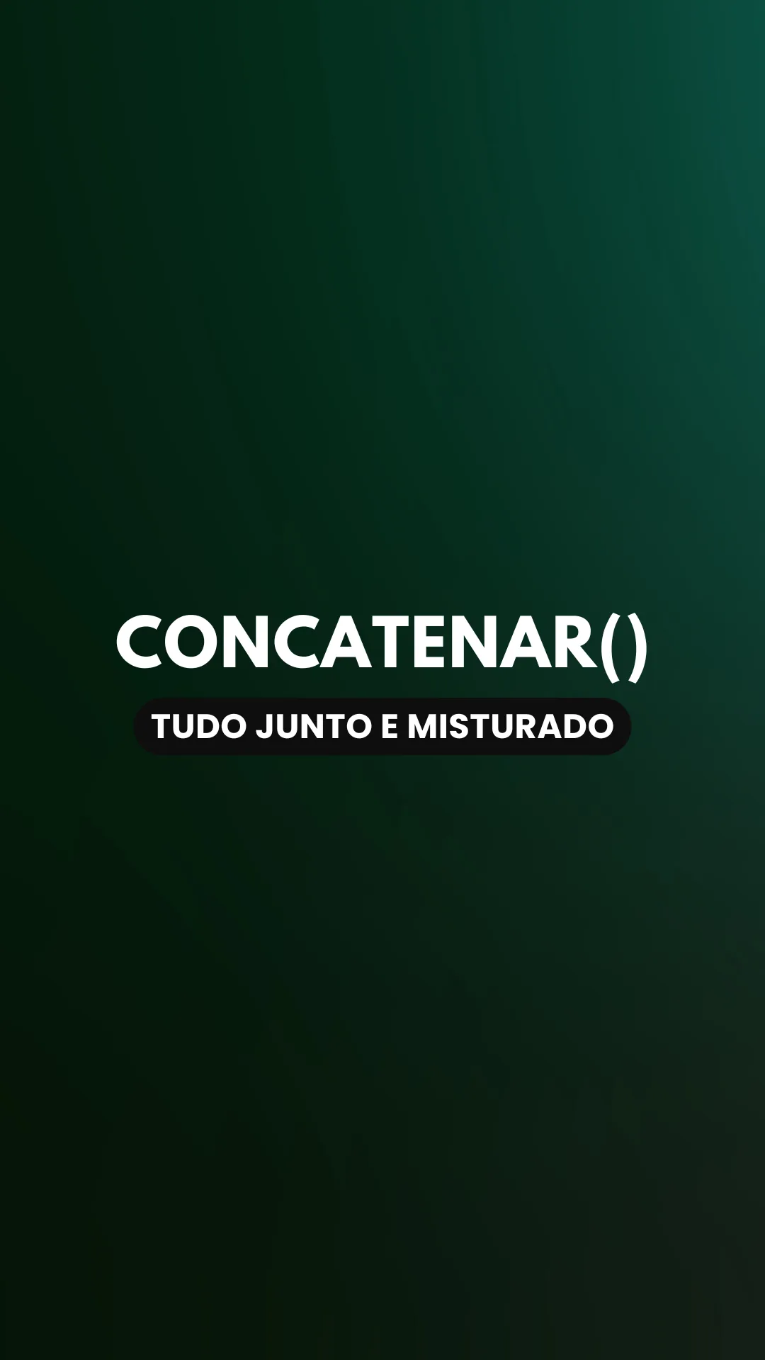 Capa do vídeo: CONCATENAR() e &: una textos de colunas diferentes