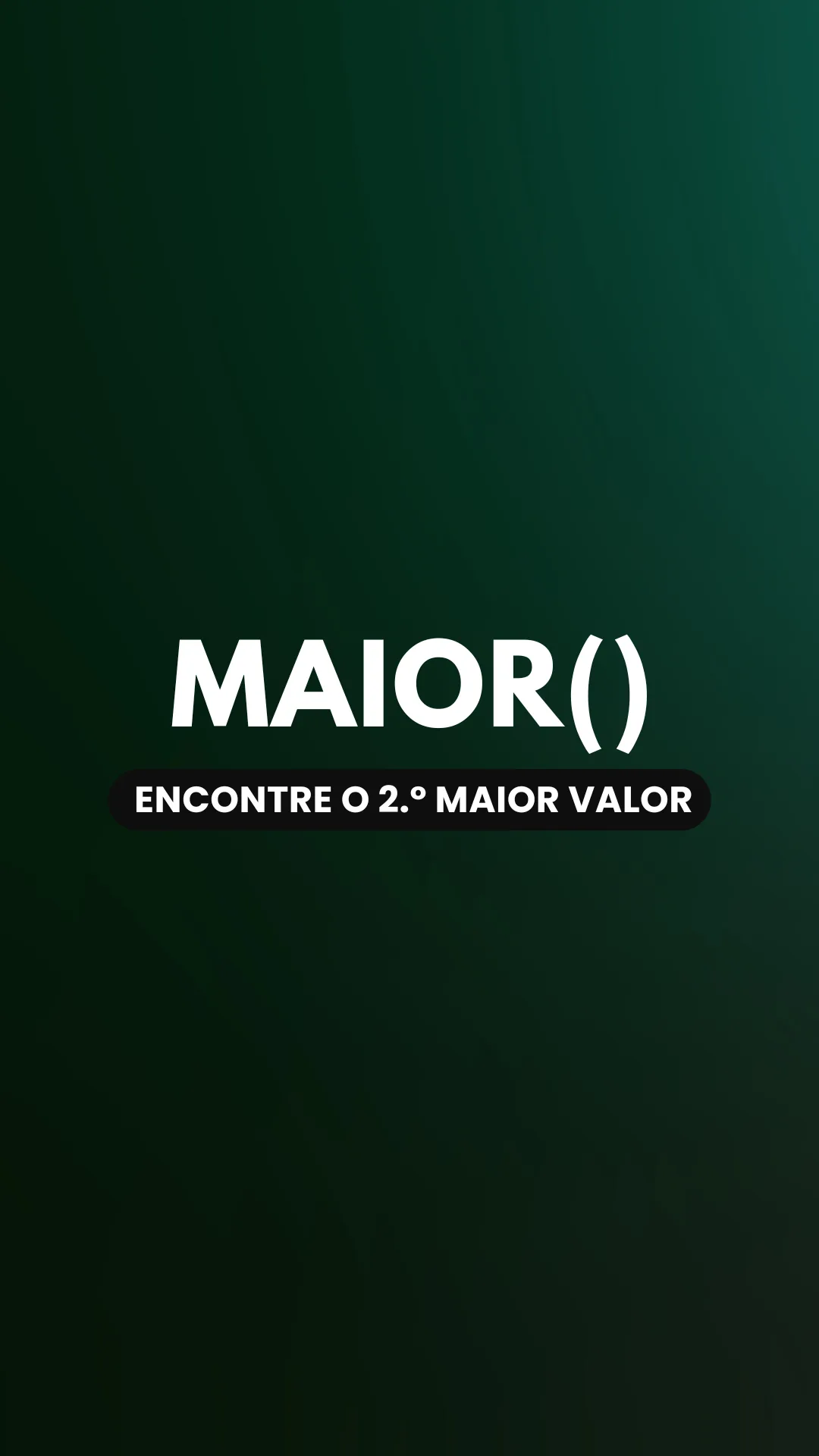 Capa do vídeo: Função MAIOR(): encontre a segunda ou terceira maior venda sem reordenar