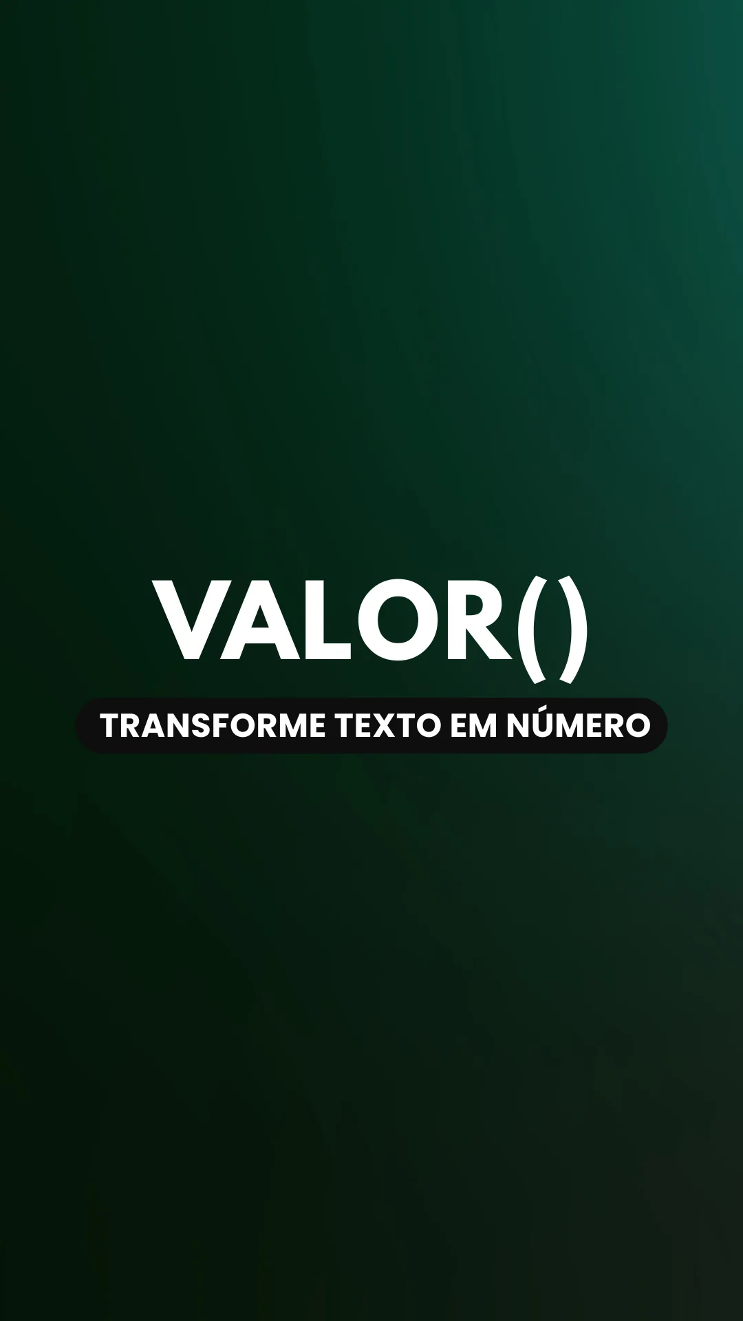 Capa do vídeo: Função VALOR(): converta texto importado em número para a SOMA() funcionar