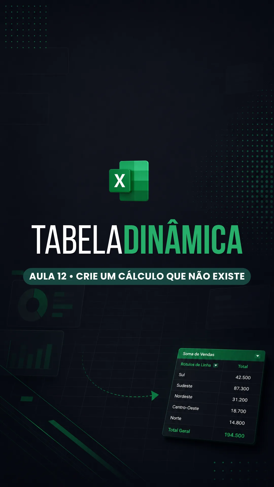Capa do vídeo: Campo calculado: crie um novo indicador na tabela dinâmica sem alterar a base