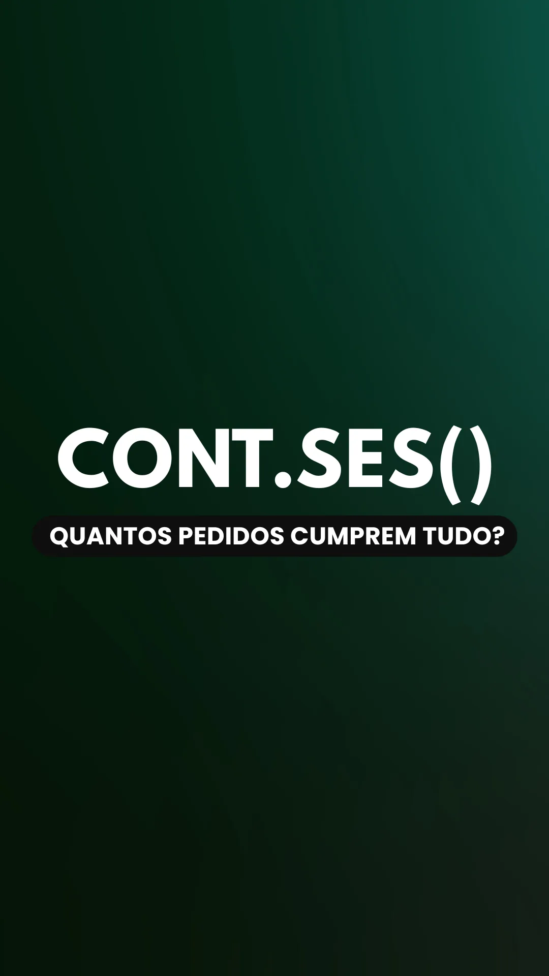Capa do vídeo: Função CONT.SES(): conte registros que atendem três critérios simultâneos