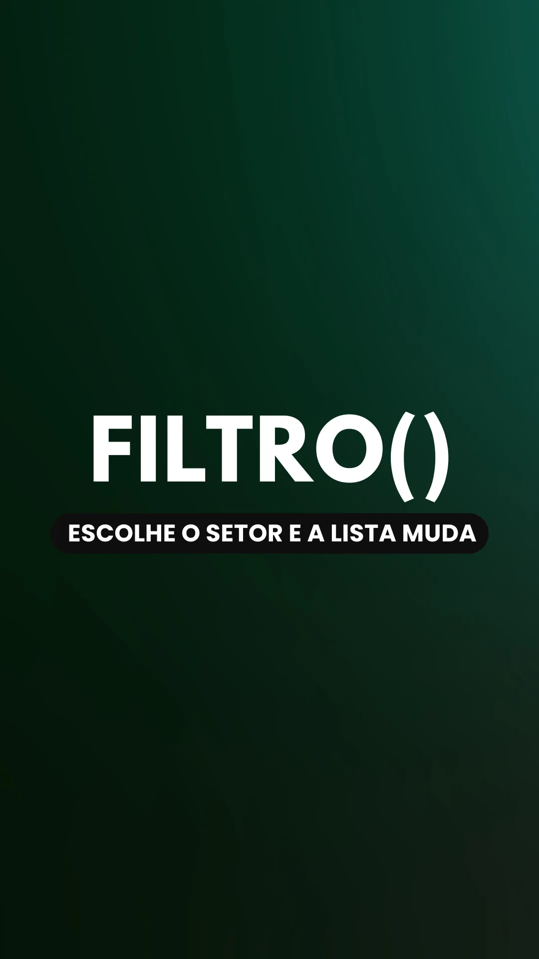 Capa do vídeo: Função FILTRO() com lista suspensa: tabela que se reconstrói ao trocar o setor